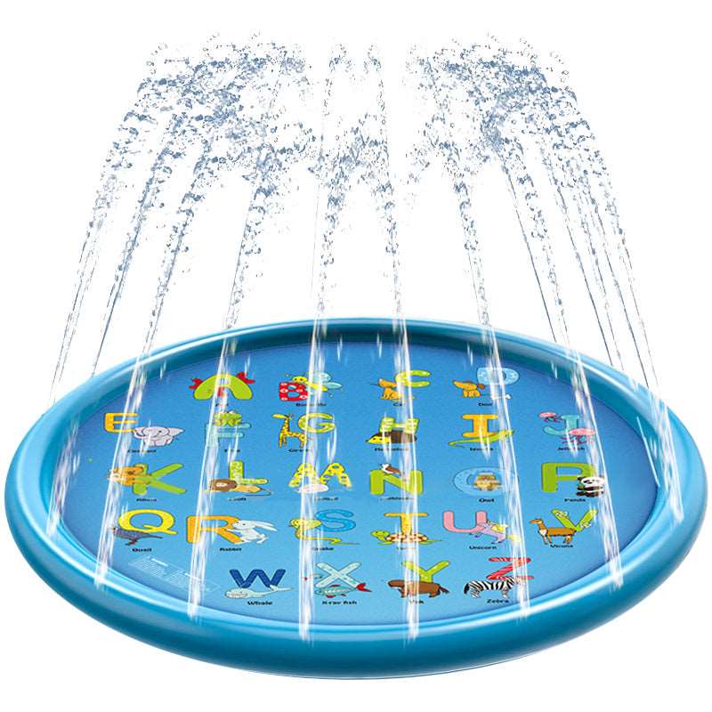 100/170 CM Children Pet Water Mat Summer Beach Inflatable Water Spray Pad Lawn Swimming Pool Mat Pet Sprinkler Outdoor Game Toy Doba China 170cm Light blue A